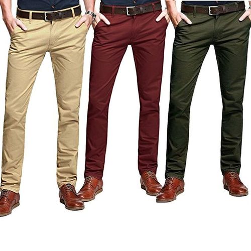 CLEARANCE OFFER 3 Pack Chino Khakis; Beige Maroon &Green