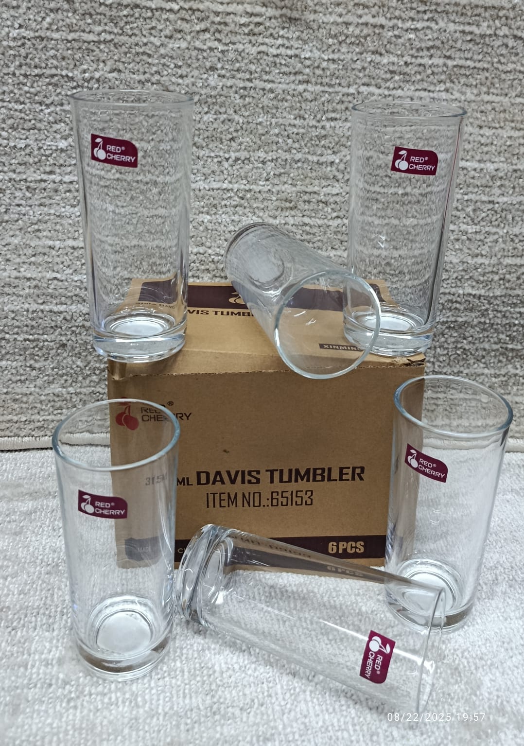 6PCS 320ML High Quality Classy Whiskey/Wine/Water Glass  65153 glassHigh Quality Drink ware type
Dishwasher safe