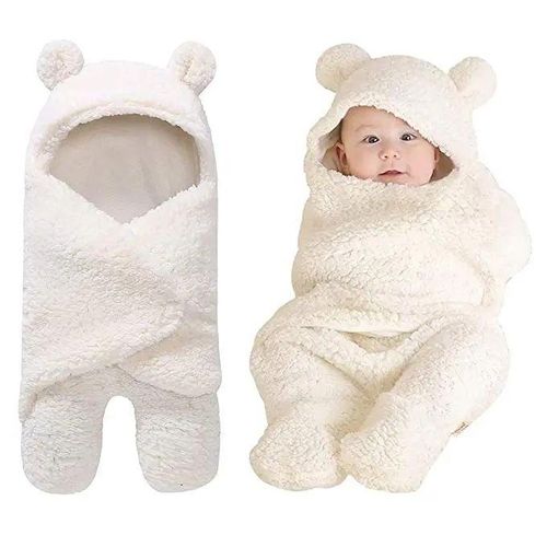CLEARANCE OFFER Newborn Baby Blanket Swaddle Wrap Plush Hooded Sleeping Bag