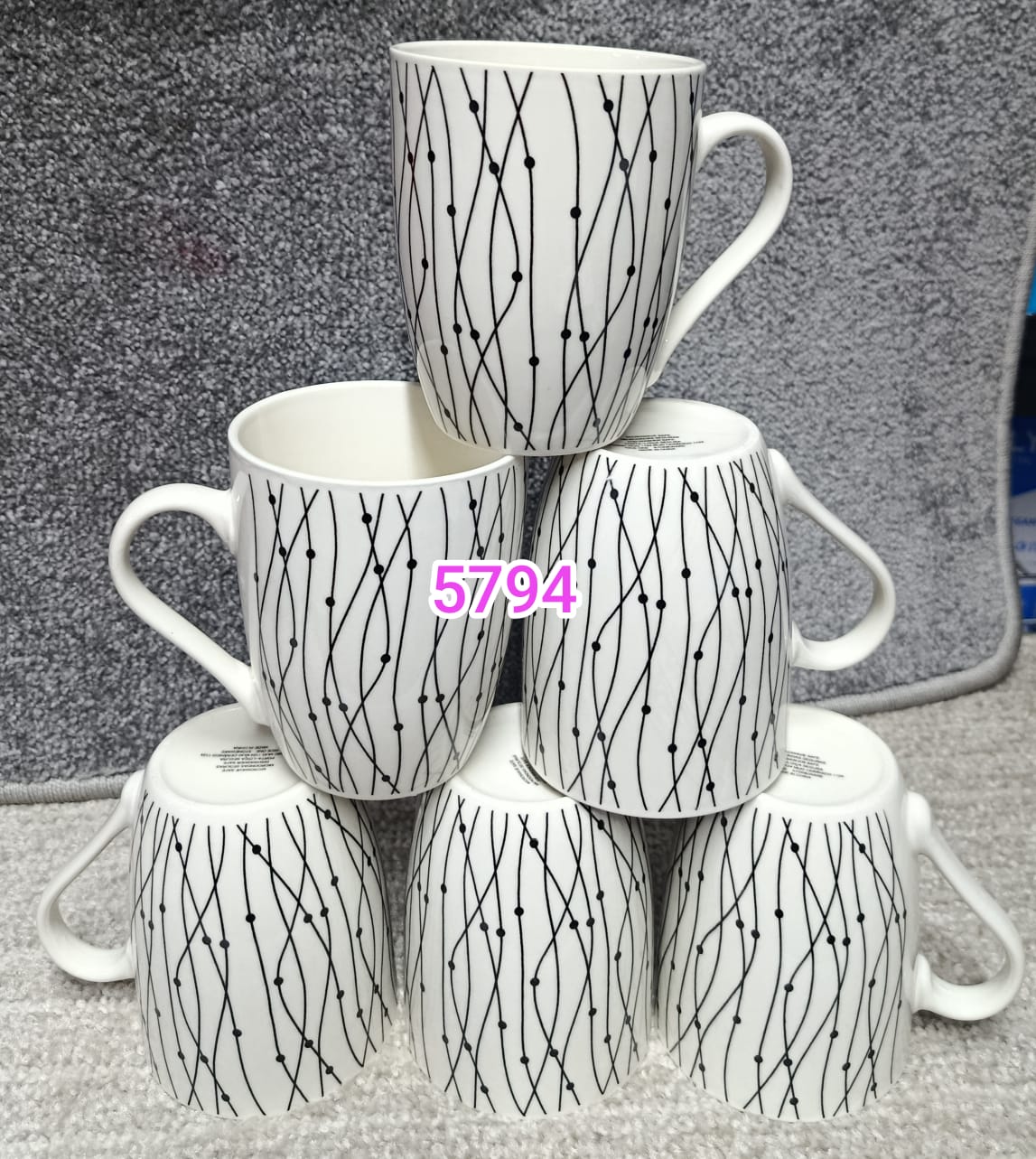 CLEARANCE OFFER Ceramic Elegant Mugs/Cups For Tea/Coffee-Set(6pcs)