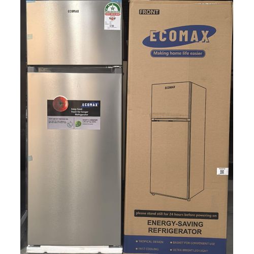CLEARANCE OFFER Ecomax 230 litres dark silver double door refrigerator