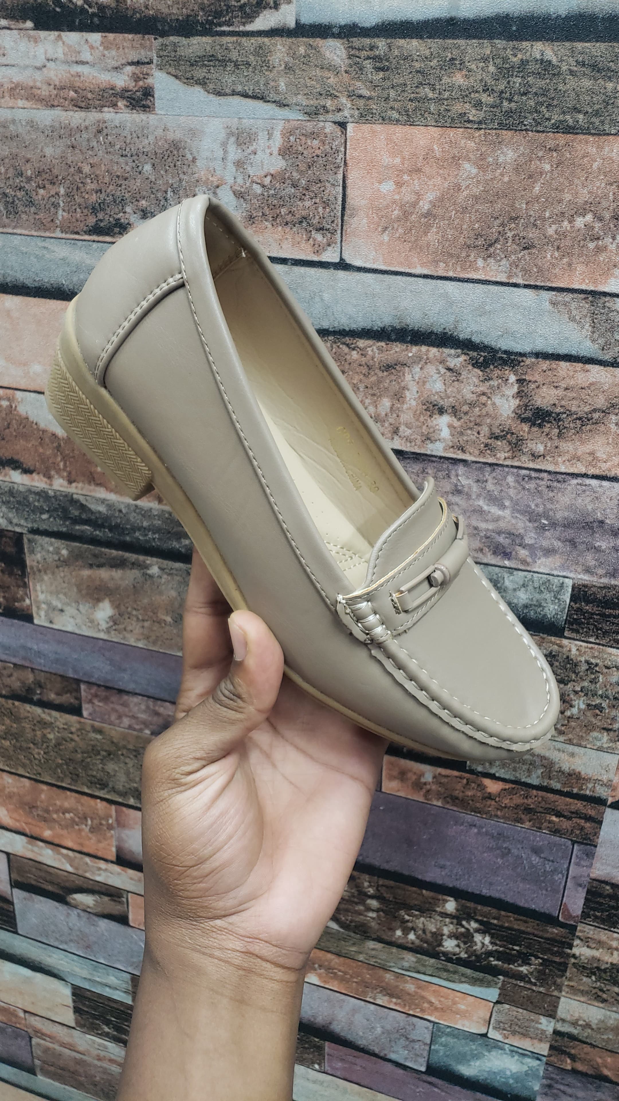 Comfortable,quality,leather, durable, lightweight,orthopedic, official classy loafer low block heels ladies/women shoes all time occasion