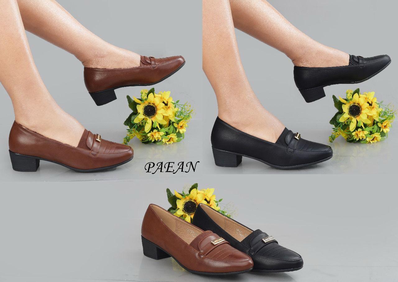 Comfortable,quality,leather, durable, lightweight,orthopedic, official classy loafer low peian block heels ladies/women shoes all time occasion