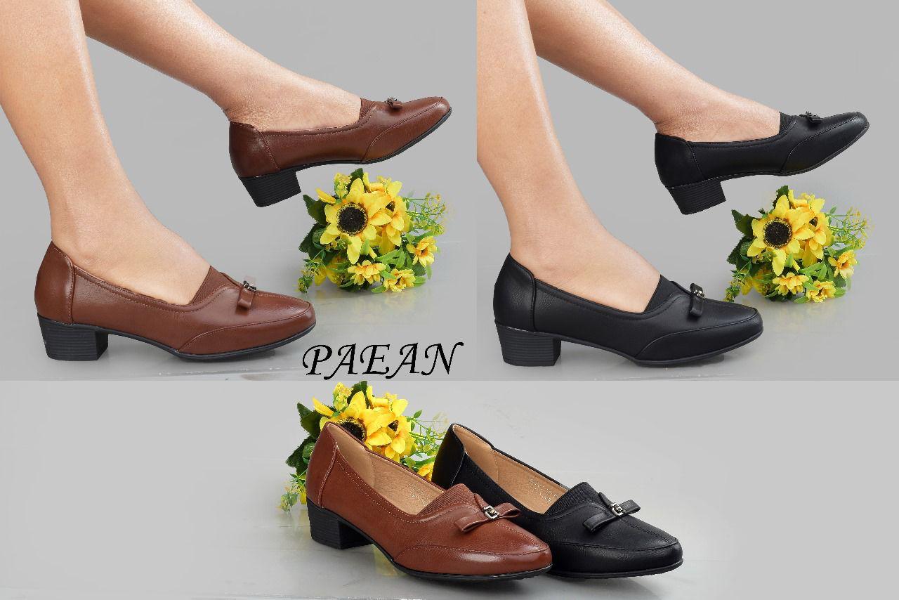 Comfortable,quality,leather, durable, lightweight,orthopedic, official classy loafer low peian block heels ladies/women shoes all time occasion