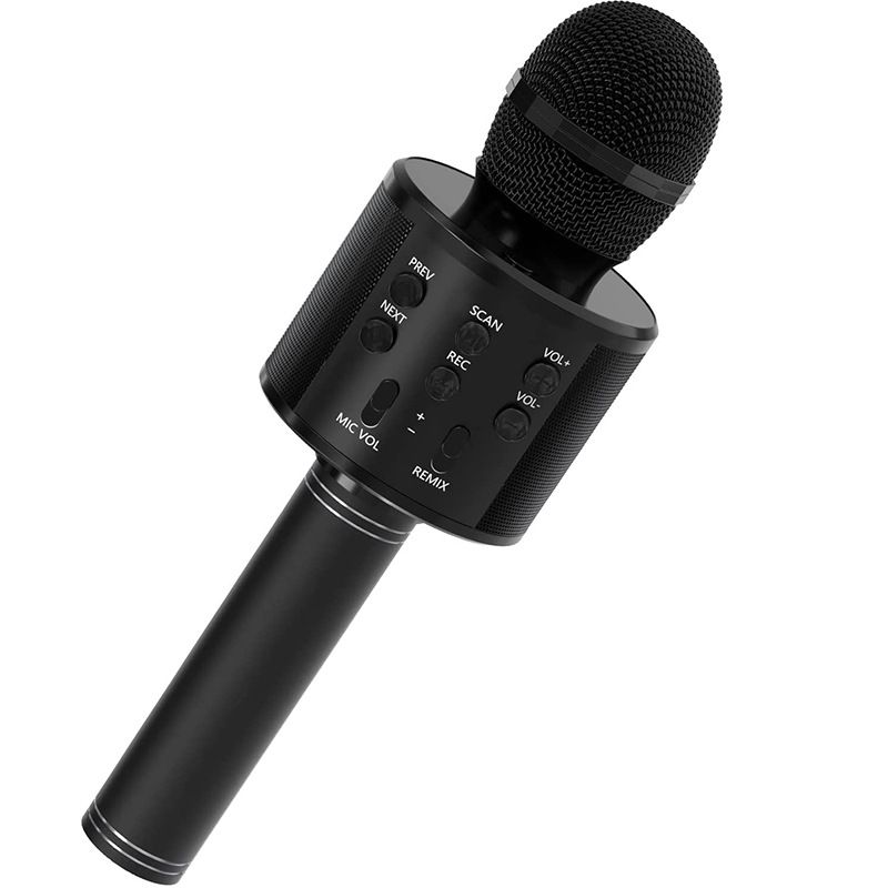 Microphones Wireless Karaoke Microphone With Light Bluetooth Speaker Microphone Integrated Bluetooth Audio Speaker