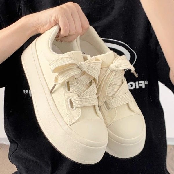 Women's Fashion Casual Thick Soles Wear Resistant Non-Slip Canvas Shoes