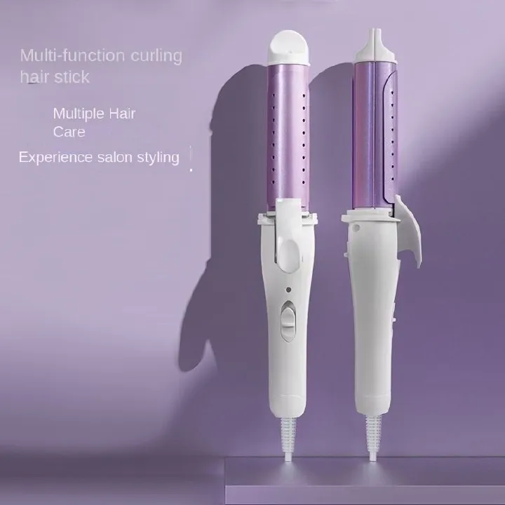 Fluff Button Non-Damaging Negative Ion Dual Purpose Curling Iron  Hair Rollers