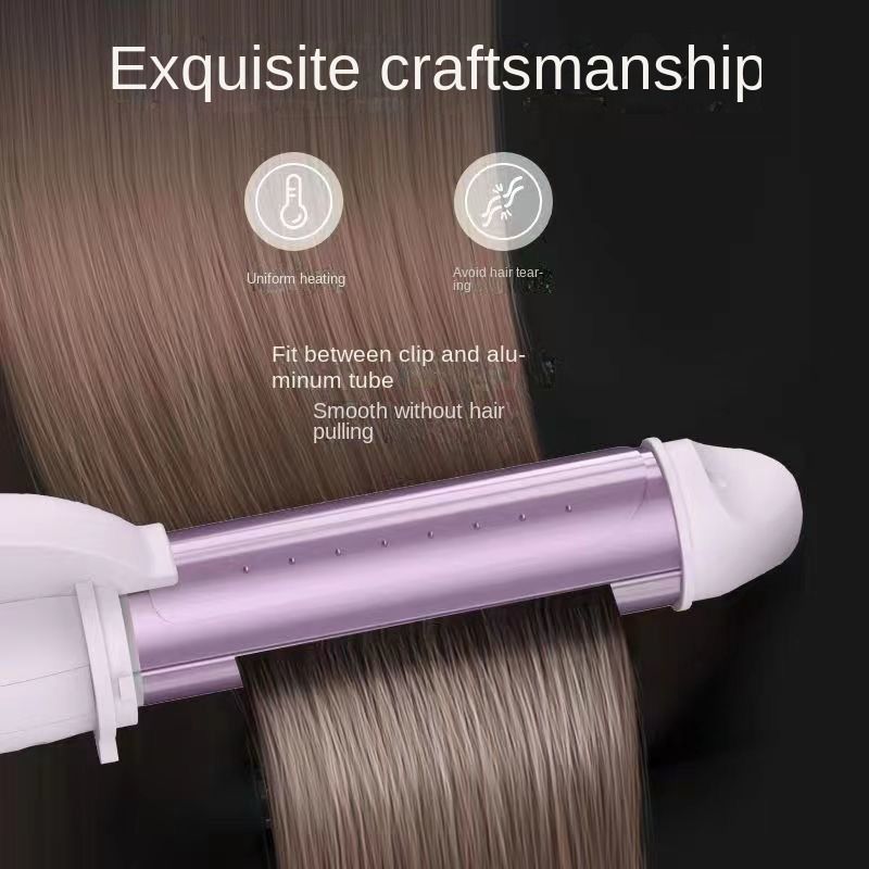 Fluff Button Non-Damaging Negative Ion Dual Purpose Curling Iron  Hair Rollers