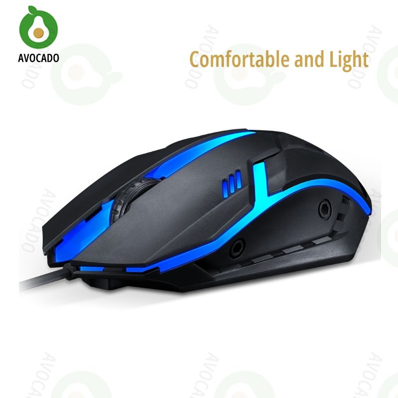 AVOCADO V1 Mice Game and Office USB Mouse Lighting Colorful For Laptops PC Cheap and Durable Mouse