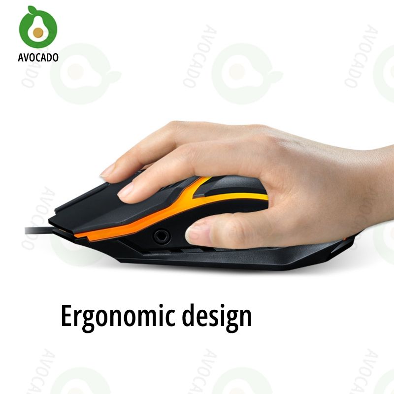 AVOCADO V1 Mice Game and Office USB Mouse Lighting Colorful For Laptops PC Cheap and Durable Mouse