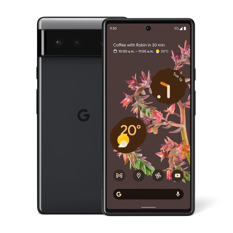 Refurbished Phones Google Pixel 6 8GB RAM 128GB Storage 90Hz AMOLED Screen CPU Google Tensor 50MP 4614mAh Battery Fingerprint (under display) Smart Phones