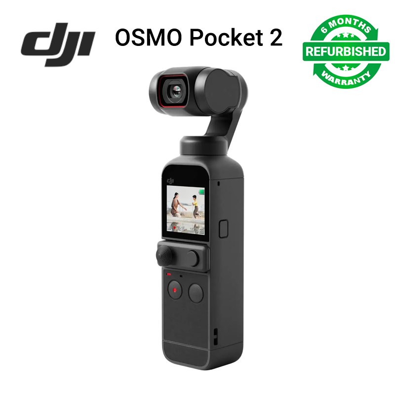 Refurbished DJI Pocket 2 - Handheld 3-Axis Gimbal Stabilizer with 4K Camera, 1/1.7” CMOS, 64MP Photo, Pocket-Sized, ActiveTrack 3.0, Glamour Effects, YouTube TikTok Video Vlog, for Android and iPhone
