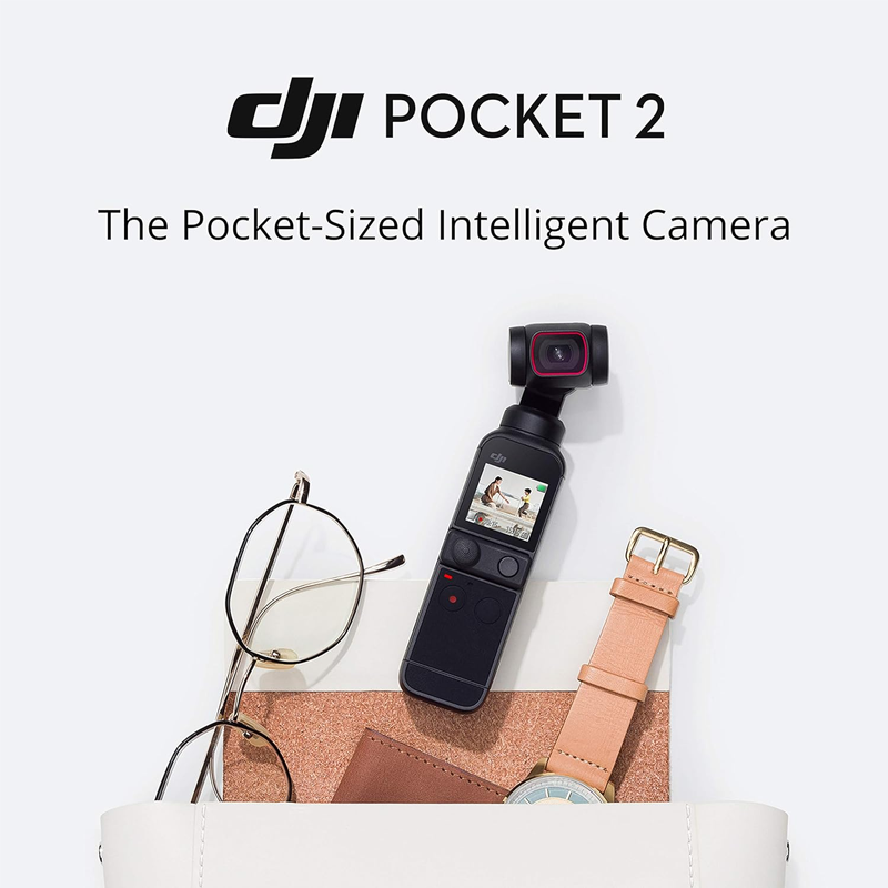 Refurbished DJI Pocket 2 - Handheld 3-Axis Gimbal Stabilizer with 4K Camera, 1/1.7” CMOS, 64MP Photo, Pocket-Sized, ActiveTrack 3.0, Glamour Effects, YouTube TikTok Video Vlog, for Android and iPhone