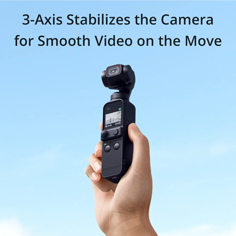 Refurbished DJI Pocket 2 - Handheld 3-Axis Gimbal Stabilizer with 4K Camera, 1/1.7” CMOS, 64MP Photo, Pocket-Sized, ActiveTrack 3.0, Glamour Effects, YouTube TikTok Video Vlog, for Android and iPhone