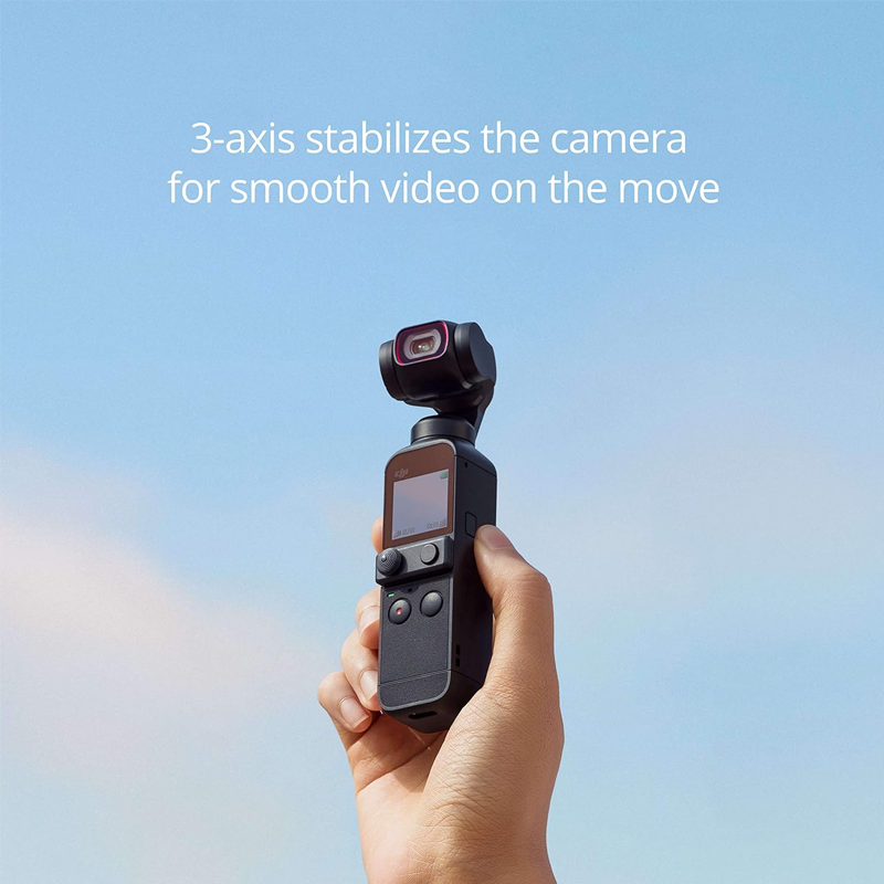 Refurbished DJI Pocket 2 - Handheld 3-Axis Gimbal Stabilizer with 4K Camera, 1/1.7” CMOS, 64MP Photo, Pocket-Sized, ActiveTrack 3.0, Glamour Effects, YouTube TikTok Video Vlog, for Android and iPhone