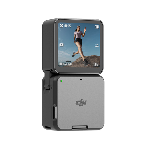 Refurbished DJI Action 2 Power Combo/Dual Screen Combo Action Camera, 4K Extended, Power Module, Super Wide Angle 155° FOV, Gimbal Mounted, Magnetic, Image Stabilization Technology, Action Camera
