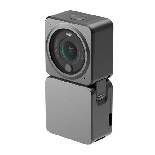 Refurbished DJI Action 2 Power Combo/Dual Screen Combo Action Camera, 4K Extended, Power Module, Super Wide Angle 155° FOV, Gimbal Mounted, Magnetic, Image Stabilization Technology, Action Camera