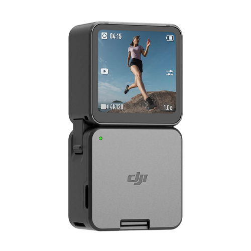 Refurbished DJI Action 2 Power Combo/Dual Screen Combo Action Camera, 4K Extended, Power Module, Super Wide Angle 155° FOV, Gimbal Mounted, Magnetic, Image Stabilization Technology, Action Camera