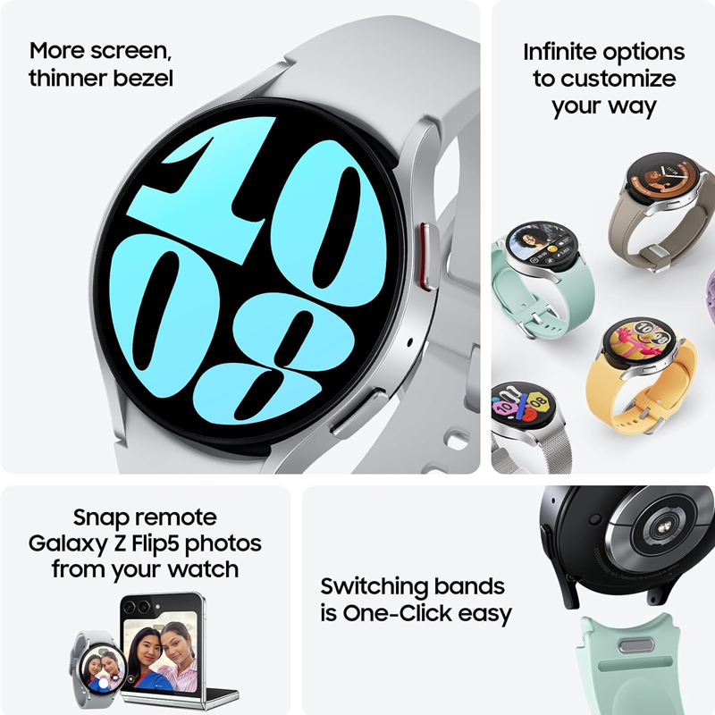 Refurbished Smartwatches SAMSUNG Galaxy Watch 6 44mm Fitness Tracker, Personalized HR Zones, Advanced Sleep Coaching, Heart Monitor, BIA Sensor, Health Wellness Insights, Bluetooth Smartwatches