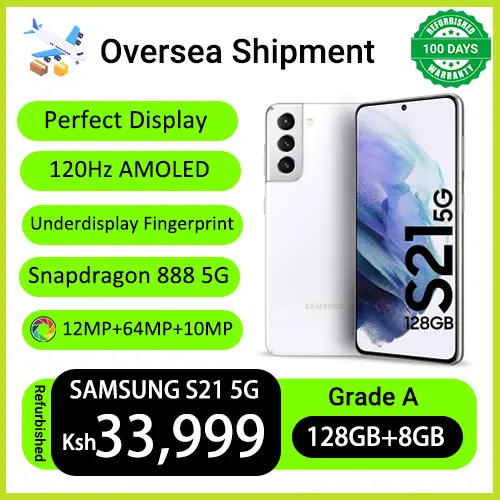 Refurbished Phones SAMSUNG Galaxy S21 5G 120Hz Perfect AMOLED Dual SIM 8GB RAM Snapdragon 888 5G 64MP+12MP+10MP Camera Under Display Fingerprint Smart Phones