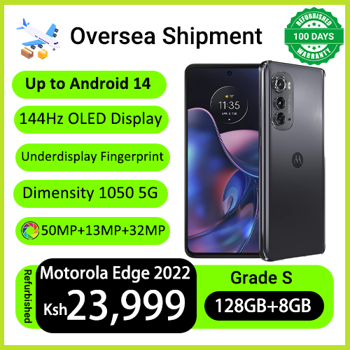 Refurbished Phone Motorola Edge 2022 144HZ OLED 8GB RAM 128GB ROM Dimensity 1050 50MP+32MP Camera 5000mAh Battery UnderDisplay Fingerprint Smart Phones