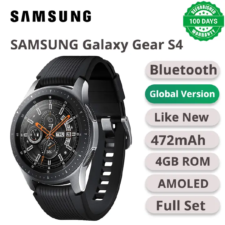 Refurbished SAMSUNG Galaxy Watch Gear S4 Men Women Watches 46mm/42mm Health Monitor Fitness Tracker for Android iOS iPhone Smartwatches