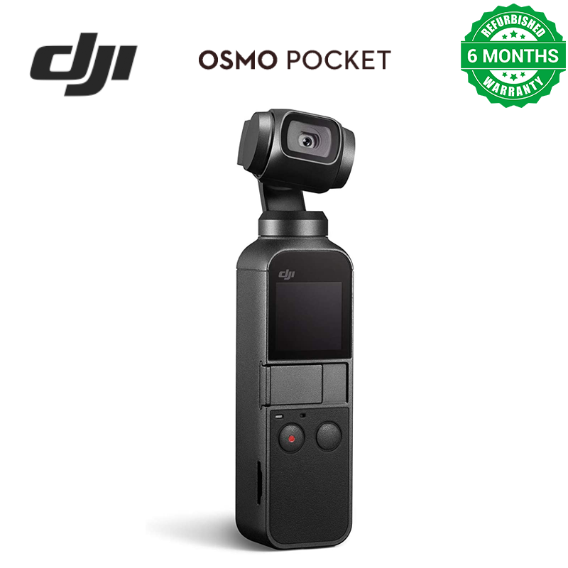 Refurbished DJI OSMO Pocket Handheld 3-Axis Gimbal Stabilizer with integrated Camera 12 MP 1/2.3" CMOS 4K60 Video, for YouTube, TikTok, Video Vlog, Streamlabs, Attachable to Smartphone, Android, iPhon