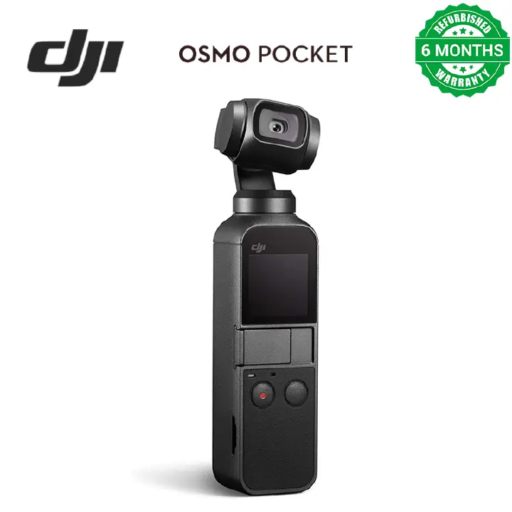 Refurbished DJI OSMO Pocket Handheld 3-Axis Gimbal Stabilizer with integrated Camera 12 MP 1/2.3" CMOS 4K60 Video, for YouTube, TikTok, Video Vlog, Streamlabs, Attachable to Smartphone, Android, iPhon