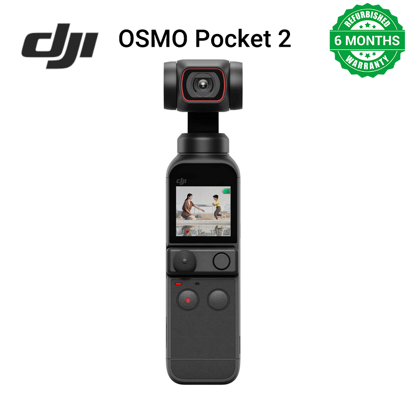 Refurbished DJI Pocket 2 - Handheld 3-Axis Gimbal Stabilizer with 4K Camera, 1/1.7” CMOS, 64MP Photo, Pocket-Sized, ActiveTrack 3.0, Glamour Effects, YouTube TikTok Video Vlog, for Android and iPhone