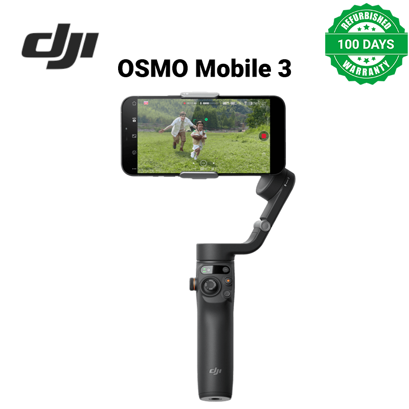 Refurbished DJI OM 4 - Handheld 3-Axis Smartphone Gimbal Stabilizer with Grip, Tripod, Gimbal Stabilizer Ideal for Vlogging, YouTube, Live Video, Phone Stabilizer Compatible with iPhone and Android