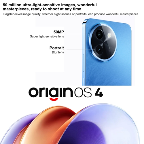 Refurbished VIVO Y200t  6.72" 120Hz 50MP+8MP Camera 6000mAh Battery Snapdragon 6 Gen 1 5G Side Fingerprint Dual SIM Android 13 Smart Phones