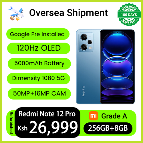 Refurbished Phones Xiaomi Redmi Note 12 Pro 5G Smartphone Dimensity 1080 Octa Core 6.67" OLED Display 50MP+16MP Camera 5000mAh Side Fingerprint Smart Phones