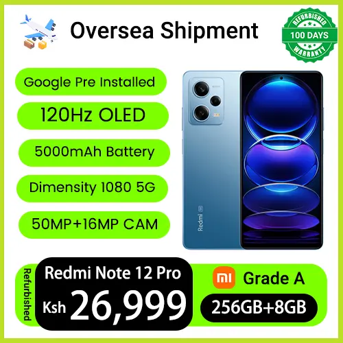 Refurbished Phones Xiaomi Redmi Note 12 Pro 5G Smartphone Dimensity 1080 Octa Core 6.67" OLED Display 50MP+16MP Camera 5000mAh Side Fingerprint Smart Phones