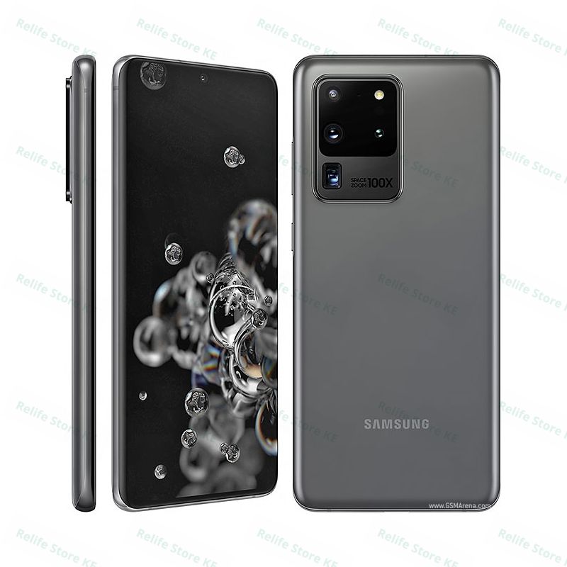 Refurbished Phones SAMSUNG Galaxy S20 Ultra Snapdragon 865 12GB RAM 128GB Storage 108MP 64MP Camera 6.9" 120Hz AMOLED UnderDisplay Fingerprint 5000mAh Battery Smart Mobile Phones