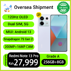 Refurbished Phones XIAOMI Redmi Note 13 Pro 12GB RAM 120Hz OLED 256GB Storage Dual SIM 5G Network Snapdragon 7s Gen 2 200MP Camera Underdisplay Fingerprint Unlock Android 13 Smart Phones