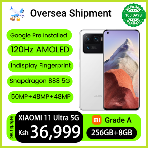 Refurbished Phones XIAOMI MI 11 Ultra 6.81" 120Hz AMOLED Curved Screen Snapdragon 888 50MP+48MP+48MP Triple Camera Original Screen 256GB Storage XIAOMI 11ultra Smart Phones