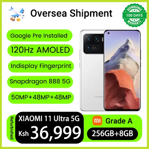 Refurbished Phones XIAOMI MI 11 Ultra 6.81" 120Hz AMOLED Curved Screen Snapdragon 888 50MP+48MP+48MP Triple Camera Original Screen 256GB Storage XIAOMI 11ultra Smart Phones