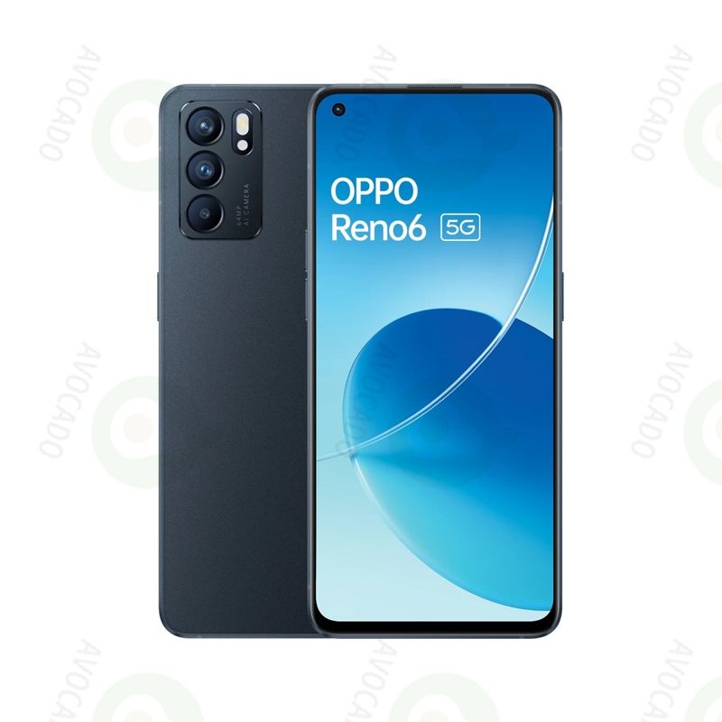 Refurbished Phones OPPO Reno6 5G 256GB ROM 12GB RAM Dual SIM Dimensity 900 5G 64MP+32MP Camera 90Hz AMOLED Screen Fingerprint Unlock Smart Phones