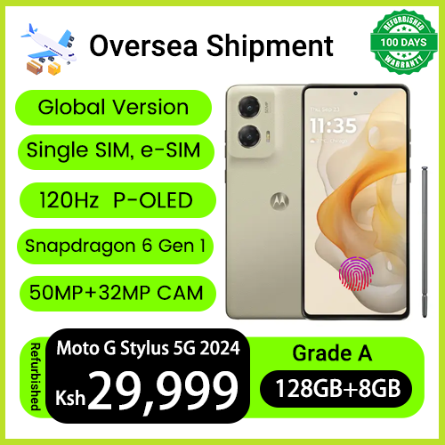 Refurbished Phones Moto G Stylus 5G 2024 16(8+8)GB RAM 128GB Storage 120Hz Refresh Snapdragon 6 Gen 1 50MP+32MP Camera 5000mAh Battery Smart Phones