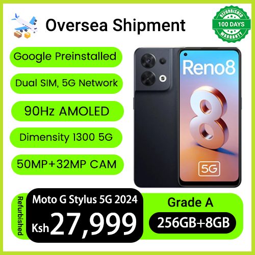Refurbished Phones OPPO Reno8 5G 256GB 8GB RAM Dual SIM Dimensity 1300 50MP+32MP Camera 90Hz AMOLED Screen Fingerprint Unlock Android 14 Smart Phones