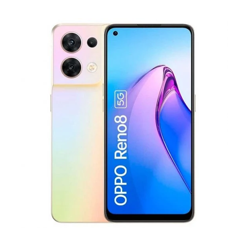 Refurbished Phones OPPO Reno8 5G 256GB 8GB RAM Dual SIM Dimensity 1300 50MP+32MP Camera 90Hz AMOLED Screen Fingerprint Unlock Android 14 Smart Phones