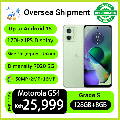Refurbished Phone Motorola G54 120Hz Refresh 8GB RAM 256GB ROM Dimensity 7020 50MP+16MP Camera 5000mAh Battery Side Fingerprint Smart Phones