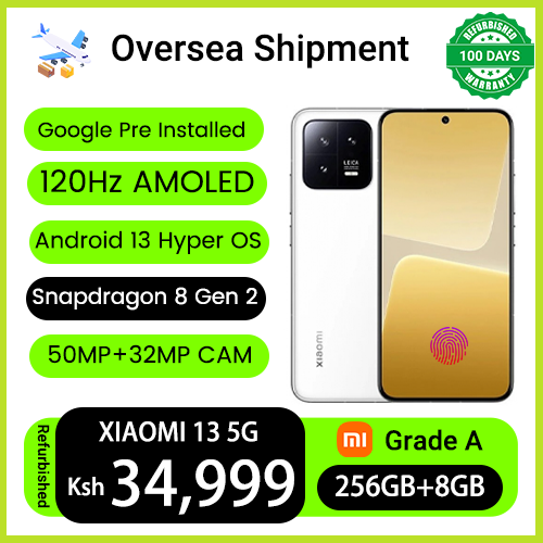 Refurbished Phones XIAOMI 13 8GB RAM 256GB ROM Dual SIM 120Hz AMOLED Snapdragon 8 Gen 2 5G Underdisplay Fingerprint Unlock 50MP+32MP Android 13 Smart Phones