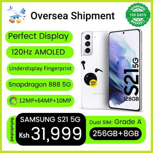 Refurbished Phones SAMSUNG S21 Snapdragon 888 5G  8GB RAM 256GB Storage Dual SIM 5G Network 120Hz Super AMOLED 4000mAh 64MP+10MP Screen Fingerprint Android 13 Smart Phones