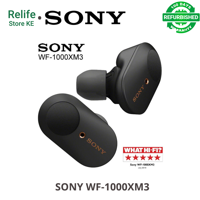 Refurbished Sony WF-1000XM3  Industry Leading Noise Canceling Truly Wireless Earbuds Headset/Headphones  And Mic For Phone Call Bluetooth Earphones
