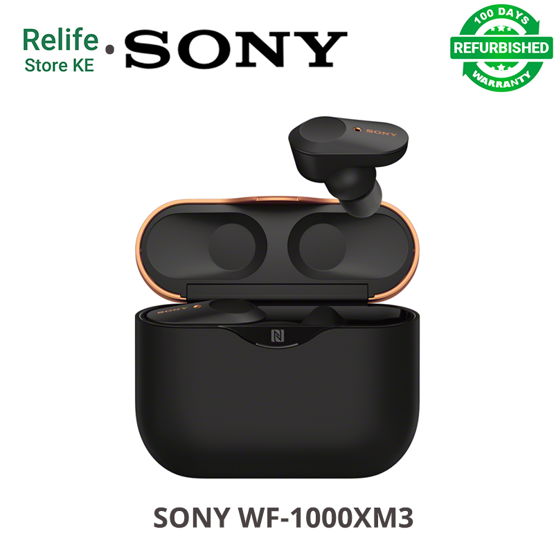 Refurbished Sony WF-1000XM3  Industry Leading Noise Canceling Truly Wireless Earbuds Headset/Headphones  And Mic For Phone Call Bluetooth Earphones
