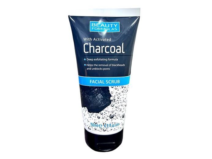 Beauty Formulas Activated Charcoal Facial Scrub, 150ml