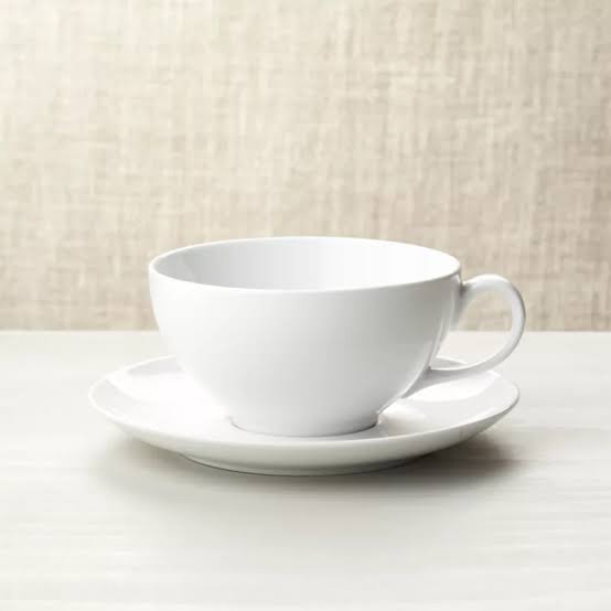 Ceramic Cappuccino Cups with Saucers - Set of 12,  6 cups and 6 saucers Perfect for Specialty Coffee Drinks, Latte, Cafe Mocha and Tea, Ivory White