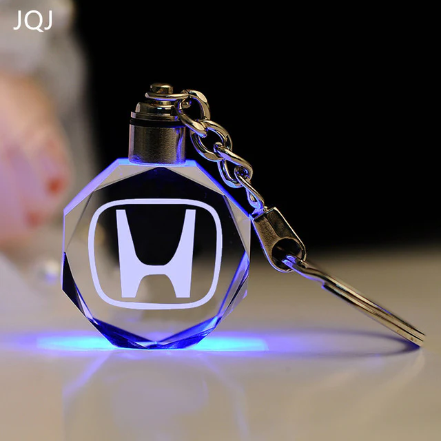 Honda Crystal Car Logo Keyholder with LED Light