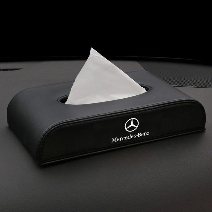 Mercedes PU Leather Dashboard Tissue Holder – Luxury Car Serviette Box for Premium Interior